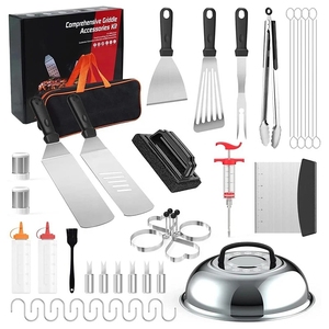 Nuevos Productos de Cocina, Utensilios de Barbacoa de Acero Inoxidable, Kit de Accesorios para Plancha Plana, Juego de Herramientas para <span class=keywords><strong>Parrilla</strong></span> Tepanyaki - Product Image 6