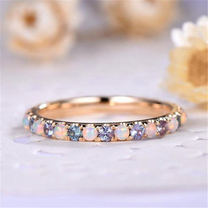 Anello Ovale Color Rosa per Donne, Stile Europeo e Americano, Elegante Accessorio per Dito - Product Image 2