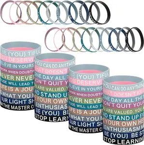 Custom Logo Rubber Bracelet Eco-Friendly Embossed Silicone Wristband For Events And Party Festivals Packaged In Bag