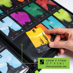 Reliure à fermeture éclair pour <span class=keywords><strong>cartes</strong></span> à collectionner de qualité supérieure, 12 pochettes, 480 <span class=keywords><strong>cartes</strong></span>, 20 pages à chargement latéral, dossier pour jeux de <span class=keywords><strong>cartes</strong></span> à collectionner, sports, TCG - Product Image 4