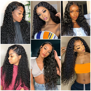 12A sans colle HD dentelle 13x4 perruques frontales complètes cheveux humains prêts à porter pour les femmes préplumées crépus bouclés <span class=keywords><strong>perruque</strong></span> avec des cheveux de bébé prédécoupés - Product Image 6