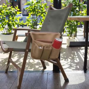 Expédition rapide, organiseur de chaise à 3 poches, sac de rangement polyvalent en toile pour accoudoir de canapé, pour bureau, maison, café, bar, utilisation multi-usages - Product Image 1