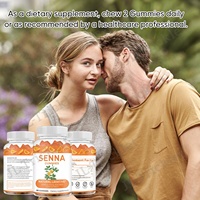 Complément alimentaire Julong OEM Gummies laxatifs à la séné Feuilles de séné Détox Gummies à la séné Feuilles de thé Détox Extrait de gummies