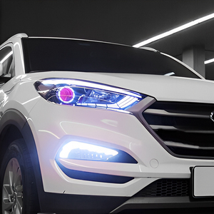 Fari Anteriori per <span class=keywords><strong>Hyundai</strong></span> Tucson 2015-2018, Gruppo Ottico LED con Stile Occhi Demoniaci, Lenti Proiettore, Accessori per Aggiornamento Auto - Product Image 5