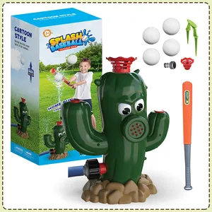 2 In 1 Outdoor Water Sprinklers With Baseball Set For Toddlers Summer Outside Lawn Yard Waterplay Spray Water Splashing Toys