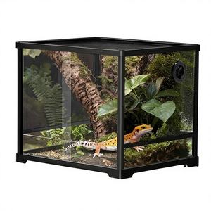 Enclos pour amphibiens et reptiles 2 en 1 - Verre ultra-blanc écologique - Loquet anti-évasion - Habitat de forêt tropicale pour animaux arbres - Product Image 1