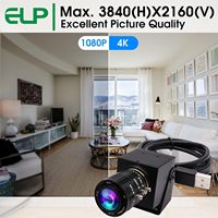 Cámara USB HD MI ELP 4K IMX415 con Lente de Zoom Manual de 3.6-10 mm, Mini Cámara de Primer Plano para PC, Monitor de Computadora, TV, Proyector