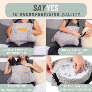 <span class=keywords><strong>Almohada</strong></span> de Recuperación Postoperatoria para Histerectomía, Forma Oblonga, Relleno de Algodón PP Tejido de Alta Elasticidad, Extraíble y Lavable - Product Image 4
