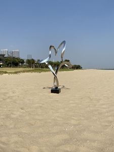 Grande Statue moderne en acier inoxydable sur mesure, <span class=keywords><strong>grand</strong></span> Art en métal, intérieur, extérieur, jardin, décor de Hall, Sculpture en acier abstraite créative - Product Image 3