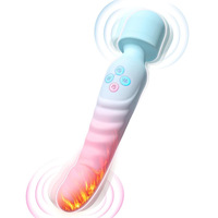 Vibrateur double tête transfrontalier best-seller pour femme, masseur vibrant chauffant, bâton AV tendance instantanée, bruit 50 dB
