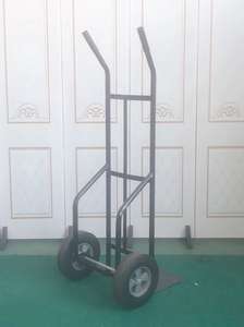 Chariot à main en métal pliable promu en usine chariot de camion outils de roue en caoutchouc solide entrepôt de transport utiliser des caddies - Product Image 2