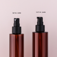 Offre Spéciale : Emballages Rechargeables pour Toner et Désinfectant, Idéaux pour les Voyages, Bouteilles PET Ambrées de 100/120/150/200ml avec Pulvérisateur et Pompe à Lotion