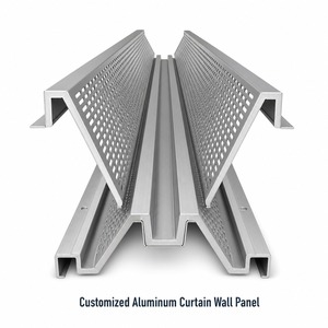 Modern Aluminum Curtain Wall Profile Panels Anti-Corrosion for Building Exterior Contemporary Design - Product Image 1