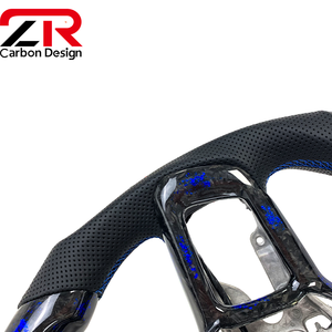Volante Deportivo Personalizado de Fibra de Carbono Forjado con LED e Indicador de RPM para Ford Mustang 2024 2025 GT <span class=keywords><strong>Shelby</strong></span> <span class=keywords><strong>GT350</strong></span> GT500 GTD ST RS Dark Horse - Product Image 3