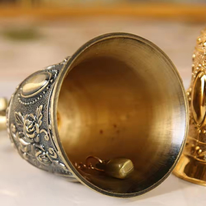 Campana per cena con Design in rilievo tradizionale in lega di zinco in metallo campana natalizia tradizionale - Product Image 3