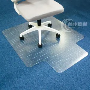 Alas kursi kantor Anti Slip, keset kursi bening untuk karpet dengan bibir, komputer, meja, karpet