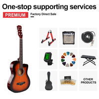 HEBIKUO 38C Factory Professional Wholesale 38 Inch Acoustic Guitar- 6-string Guitar for Beginner-popular Stringed Instruments