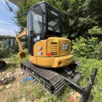 Mini-excavatrice sur chenilles CAT305 d'occasion de 5 tonnes, moteur d'origine, faible consommation de carburant, pour travaux d'aménagement paysager et de construction municipale