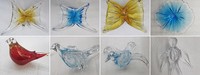 Lampe suspendue personnalisée d'art moderne Lignes décoratives Panneaux de verre transparents ondulés Plafond pour Villa Hôtel Salon Salon