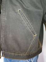 Manteau de travail matelassé en coton tissé pour hommes, en toile, coupe-vent, dure de canard, délavé, chore, 190T, taille serrée, vert