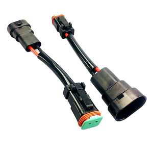 CNKF 10cm 16AWG H11 9006 vers DT 2 broches, faisceau de câbles automobile robuste en silicone 110V pour convertisseur de feux antibrouillard - Product Image 1
