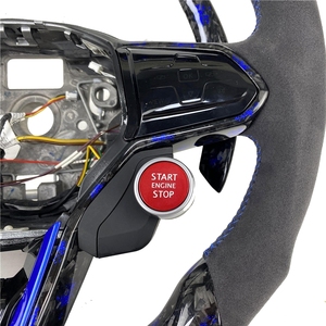 Volante in Fibra di Carbonio Personalizzato per Volkswagen VW <span class=keywords><strong>GOLF</strong></span> <span class=keywords><strong>8</strong></span> MK8 GTI R <span class=keywords><strong>Accessori</strong></span> Auto Stile Sportivo con Pulsante di Avviamento - Product Image 3