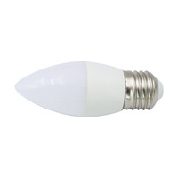 Vente en gros de lampes LED 8W 806LM à angle de faisceau de 180°, lumière blanche C37, culot E14/E27, Ra80, certifiées CE pour l'éclairage résidentiel, corps en PVC