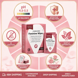 Lingettes humides intimes féminines biologiques de marque privée OEM Produits d'hygiène pour les femmes - Product Image 3