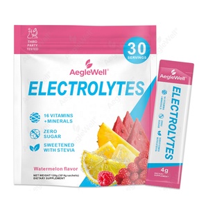 AegleWell Electrolitos en Polvo en Sobres, 16 Vitaminas y Minerales, Suplemento de Hidratación <span class=keywords><strong>Sin</strong></span> <span class=keywords><strong>Azúcar</strong></span> para la Recuperación Post-Entrenamiento - Product Image 1