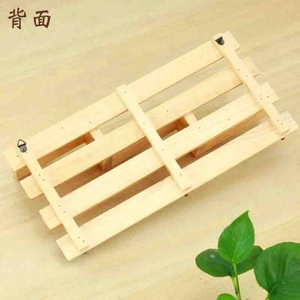 Présentoir d'<span class=keywords><strong>escalier</strong></span> en bois à trois niveaux avec 4 crochets à clés Décoration murale pour la maison Pot de fleurs - Product Image 6