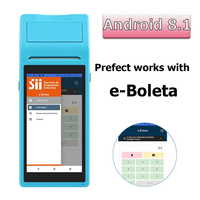 Terminal de paiement portable 4G Android PDA avec imprimante thermique intégrée de 58 mm, 2 Go de RAM et 16 Go de stockage SSD, prise en charge du Wifi et du GPS