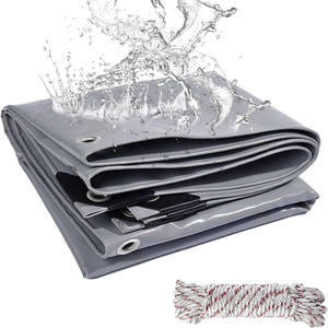 Bâche de 3m x 6m PVC 440gsm Extra Waterproof Heavy Duty Tarpaulin avec oeillets renforcés <span class=keywords><strong>pour</strong></span> les meubles/revêtements de <span class=keywords><strong>sol</strong></span> - Product Image 2