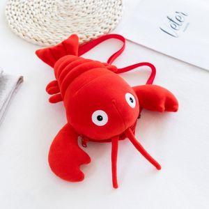 Sac à bandoulière créatif en peluche aux écrevisses mignon sac à bandoulière de dessin animé de fille mignonne - Product Image 6