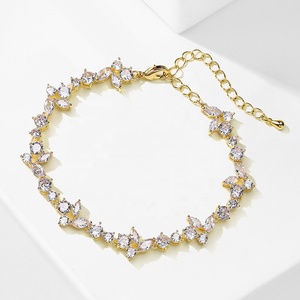 RAKOL BP5030 2024 High-Quality Sterling <b>Silver</b> Electroplated <b>Charm</b> Jewelry Making Cubic Zirconia Tennis <b>Bracelet</b> - Product Image 6