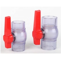 Vanne à boisseau sphérique manuelle en PVC translucide UPVC DN15-DN50 OEM
