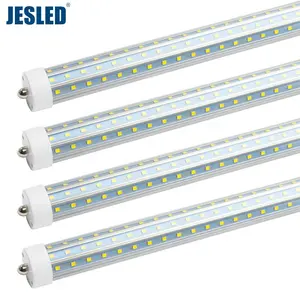 Jesled T8/T10/T12 8ft Led Buis Licht Enkele Pin Fa8 Basis 90W 11700lm D Gevormde 320 Graden D Gevormde Led Fluorescerende Lamp Etl