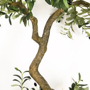 Vendas a granel customizáveis da fábrica de oliveiras artificiais e plantas potted plásticas para decorações do café e do restaurante - Product Image 5
