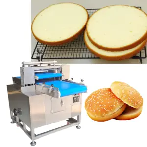 Machine to cut burger into two pieces Horizontal burger bun cutter machine Burger Bread Bun Machine