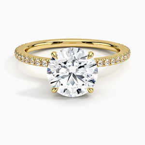 Anello di fidanzamento solitario con gemme AAA anello Moissanite con fedi nuziali in oro 9K/14K/<span class=keywords><strong>18K</strong></span> - Product Image 2