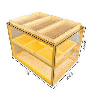 Vitrine de présentation alimentaire en <span class=keywords><strong>verre</strong></span> <span class=keywords><strong>sur</strong></span> <span class=keywords><strong>mesure</strong></span> pour pain, desserts, pâtisseries, gâteaux – Présentoir de boulangerie pour centre commercial et magasin de boulangerie - Product Image 5