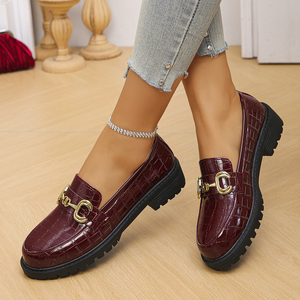 Nuovi Arrivi: <span class=keywords><strong>Mocassini</strong></span> <span class=keywords><strong>con</strong></span> Plateau e Fibbia Dorata, Scarpe Eleganti da <span class=keywords><strong>Donna</strong></span> <span class=keywords><strong>con</strong></span> <span class=keywords><strong>Tacco</strong></span> Grosso, Vendita all'Ingrosso - Product Image 5