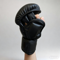 Guantes de Boxeo de Medio Dedo para Entrenamiento y Sparring, de Cuero PU con Logotipo Personalizado, Engrosados y Resistentes al Desgaste, para MMA