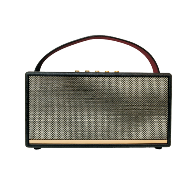 New Vintage Handheld Leather Wood Subwoofer Speaker Wireless Desktop Sound Outdoor Sports Sound