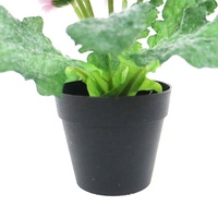 Planta Artificial de Margarita de 19 cm de Alto, Bonsái de Margarita Pequeña Artificial para Decoración del Hogar o Cafetería