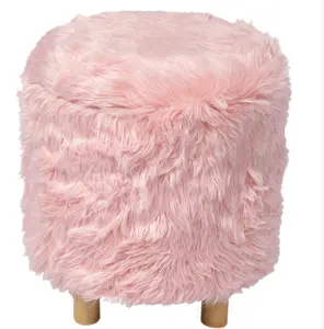 Modern Pink Velvet Storage Ottoman Stuhl Aufbewahrung Fuß hocker