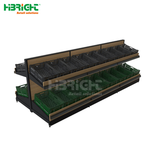 Cesta Metálica Modular de Doble Cara de Alta Resistencia, Compatible con Estantes de 3 Niveles, Gran Capacidad, Independiente, para Supermercados, Mercados de Productos Frescos y Verduras - Product Image 5