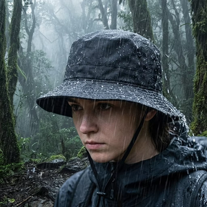 Chapeau Bob en Nylon Imperméable à Séchage Rapide avec Sangle Mentonnière Réglable pour Pêche, Randonnée, Protection Contre la Pluie, Unisexe - Product Image 5