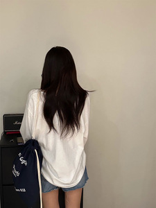 All'ingrosso semplice carino bella maglia manica lunga in cotone 100% per le donne - Product Image 3