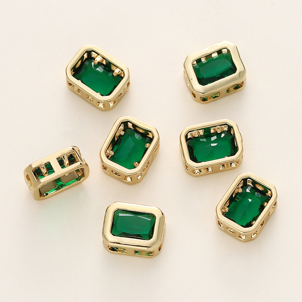18k color-retaining green zirconia beads
