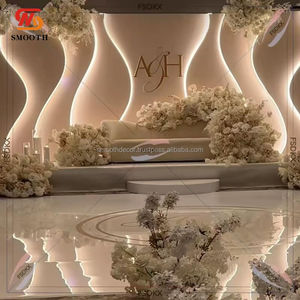 Telón de Fondo Acrílico SMOOTH, Nuevo, con Luces LED Blancas Onduladas, Duradero, 600x270cm, Estilo Romántico y Lujoso para Decoración de Escenarios de Boda - Product Image 6